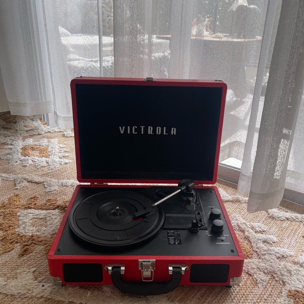 Victrola Red Portable Turntable